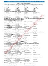 Bài tập Tiếng Anh cho học sinh Lớp 10 - Unit 1 A day in the life of - Đỗ Bình
